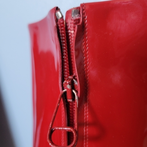 Maison Margiela Patent Leather High Heeled Thigh High Boots Red EU 40 US 7 - Picture 5 of 16